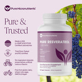 Pure Micronutrients Resveratrol – capsules vertes, prise facile pour énergie et immunité.