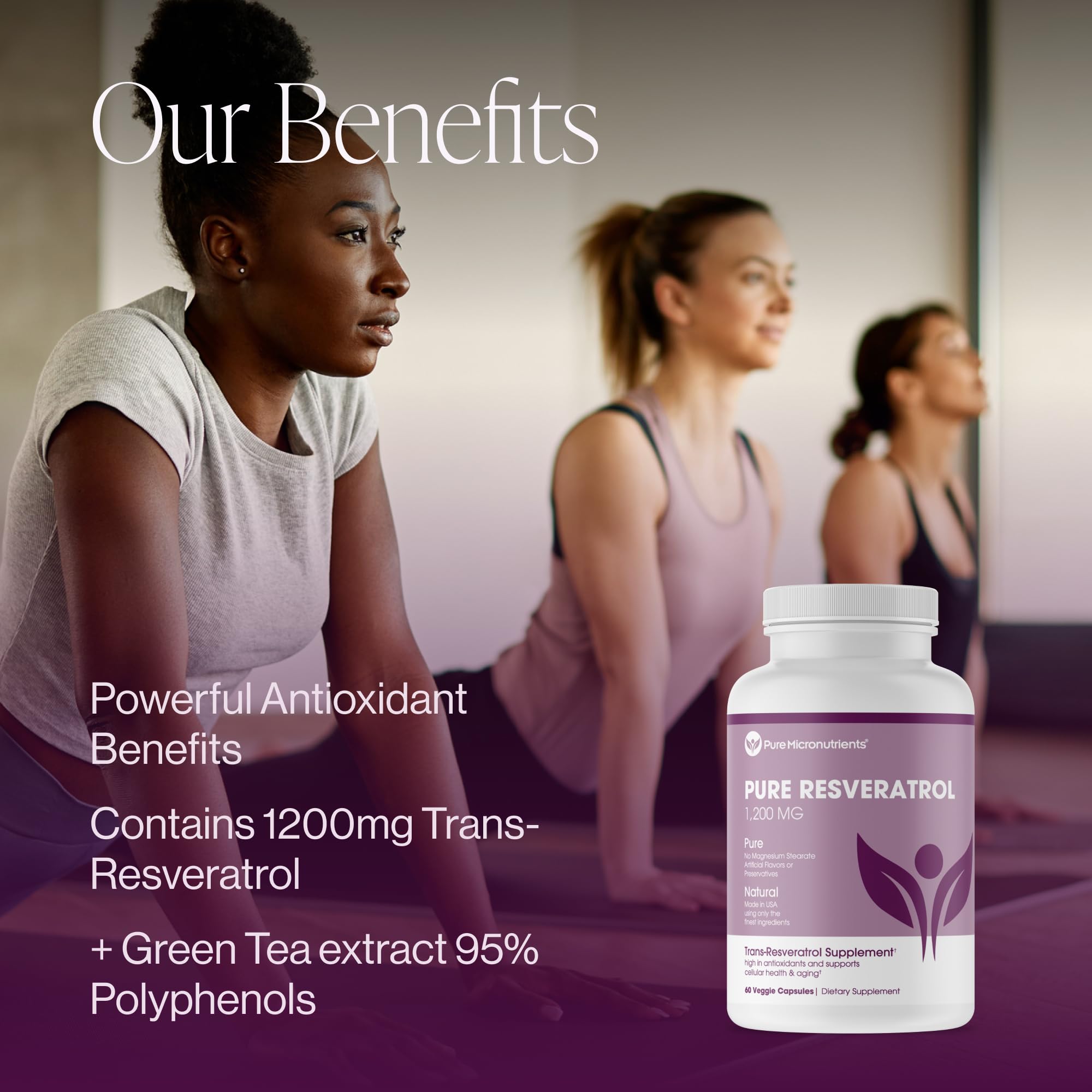 Pure Micronutrients Resveratrol – étiquette claire et traçabilité de la qualité.