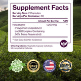 Pure Micronutrients Resveratrol – tableau des ingrédients pour transparence.