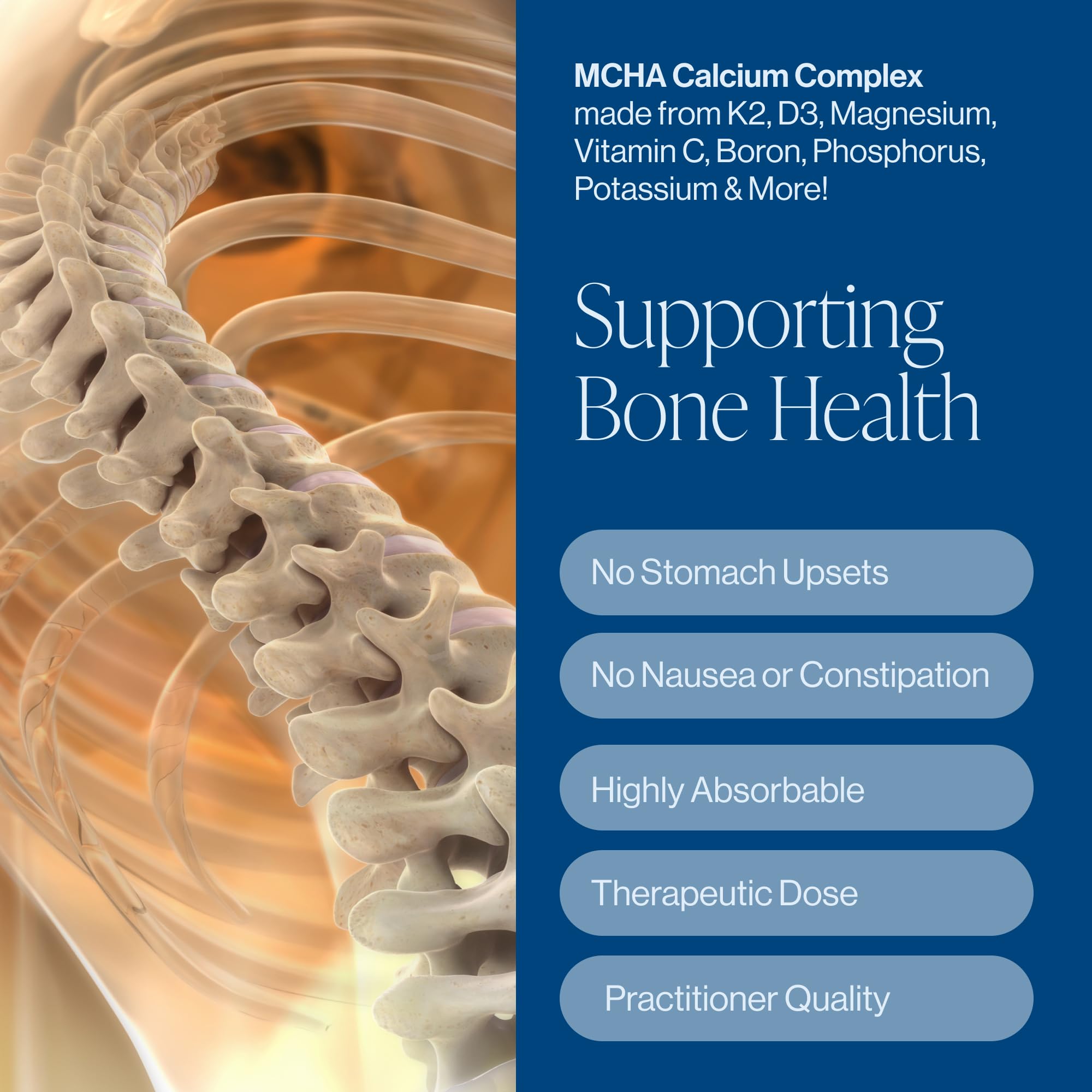 Pure Micronutrients Calcium — formule sans additifs inutiles et sans allergènes.