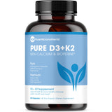 Pure Micronutrients D3 K2, bouteille, peut soutenir la santé des os et des muscles