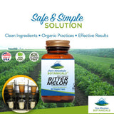 Pure Mountain Botanicals – capsules-melon-amer-etiquette, étiquette lisible