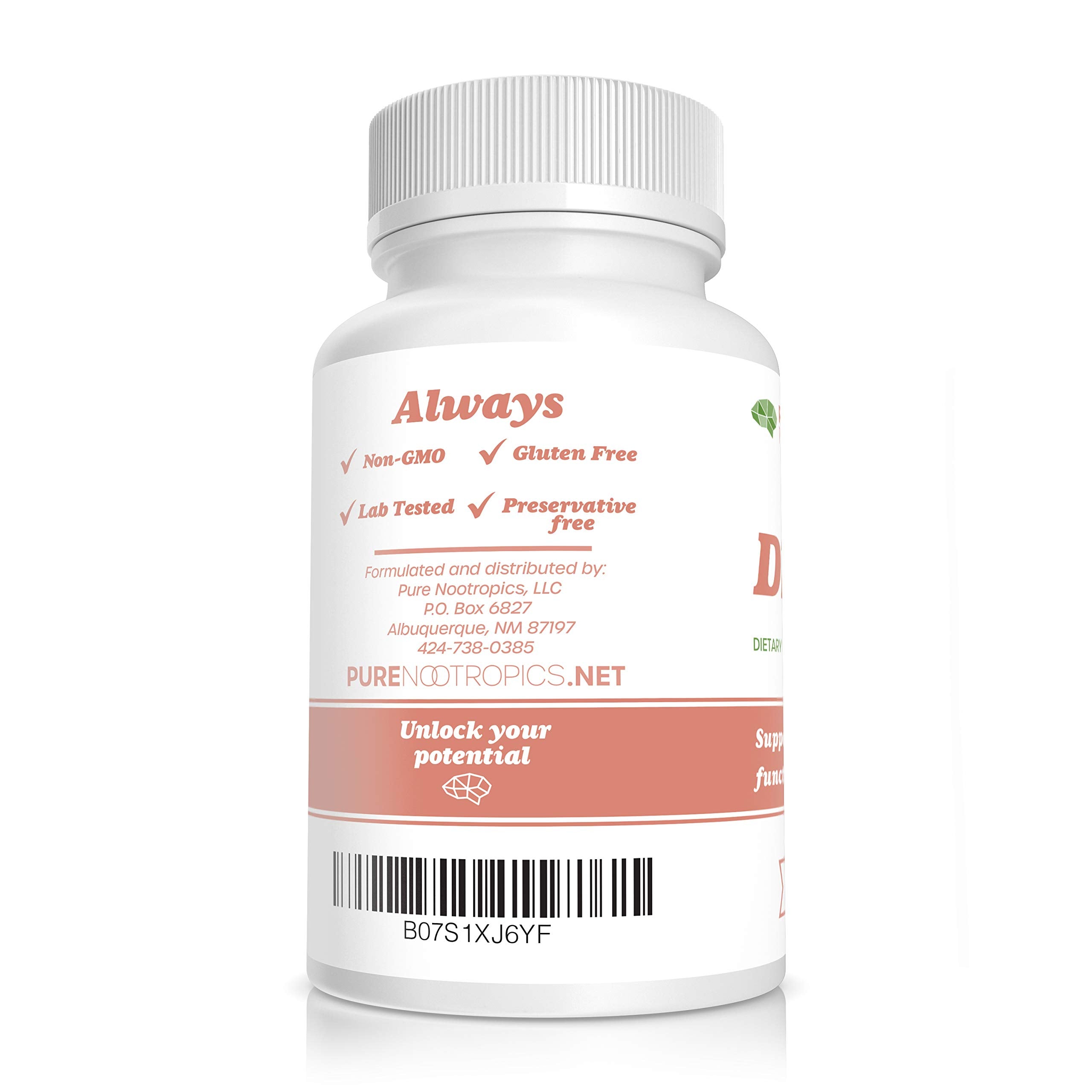 Pure Nootropics lot 90 gelules vegetales, pratique et facile a transporter.