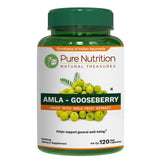 Pure Nutrition Natural Treasures Amla Extrait, bouteille visible, soutien quotidien.