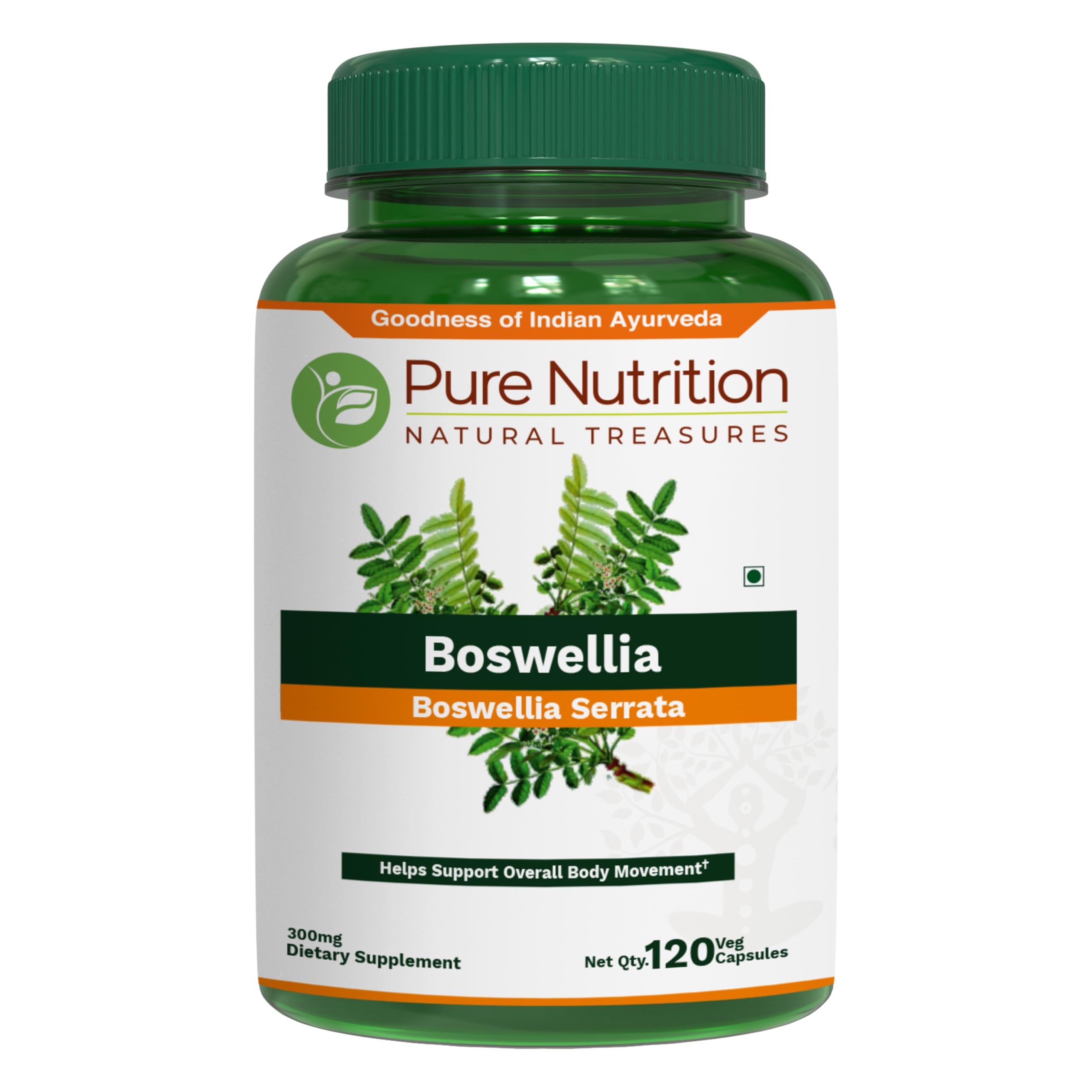 Pure Nutrition Natural Treasures boswellia-serrata-extrait-600mg-bouteille: formulation ayurvédique pour le bien-être quotidien
