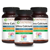 Pure Nutrition Natural Treasures Calcium Ultra en bouteille, soutien potentiel des os