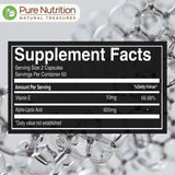 Pure Nutrition Natural Treasures capsules-dosage 2-capsules, utilisation quotidienne facile.