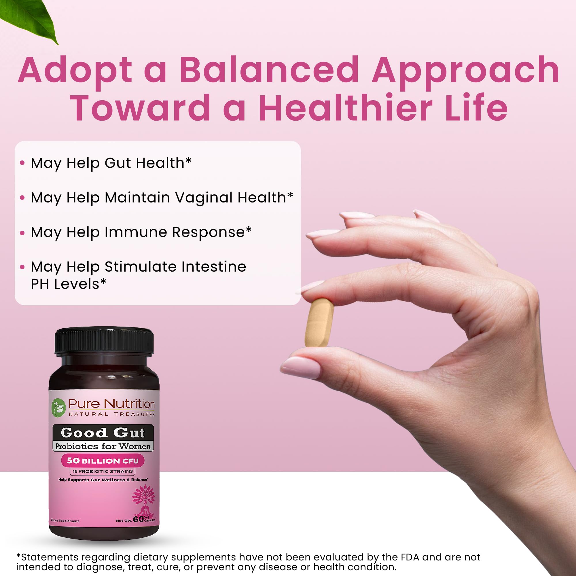Formulation des souches Lactobacillus et Bifidobacterium dans Pure Nutrition.
