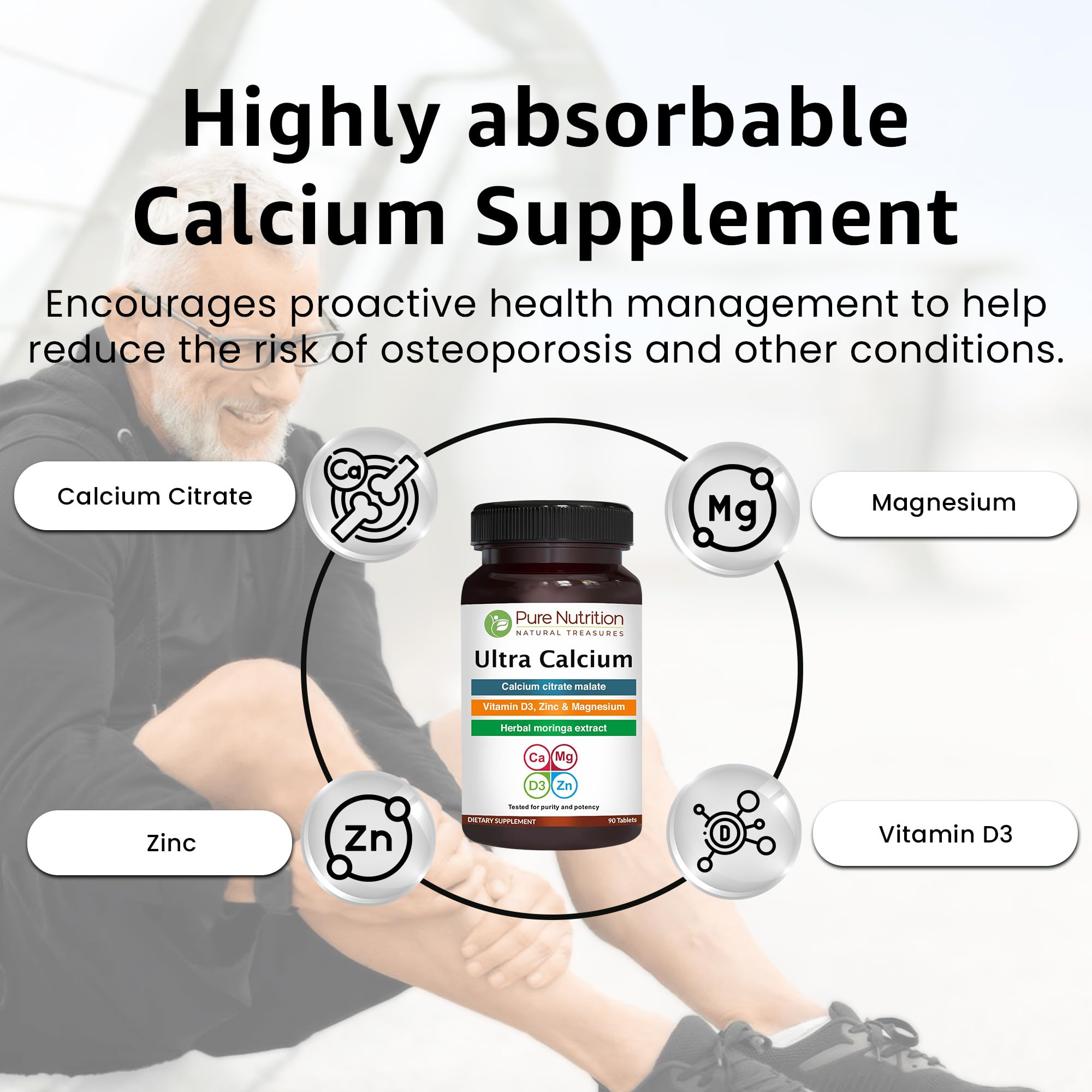 Magnésium oxide 50 mg Pure Nutrition Natural Treasures pour équilibre