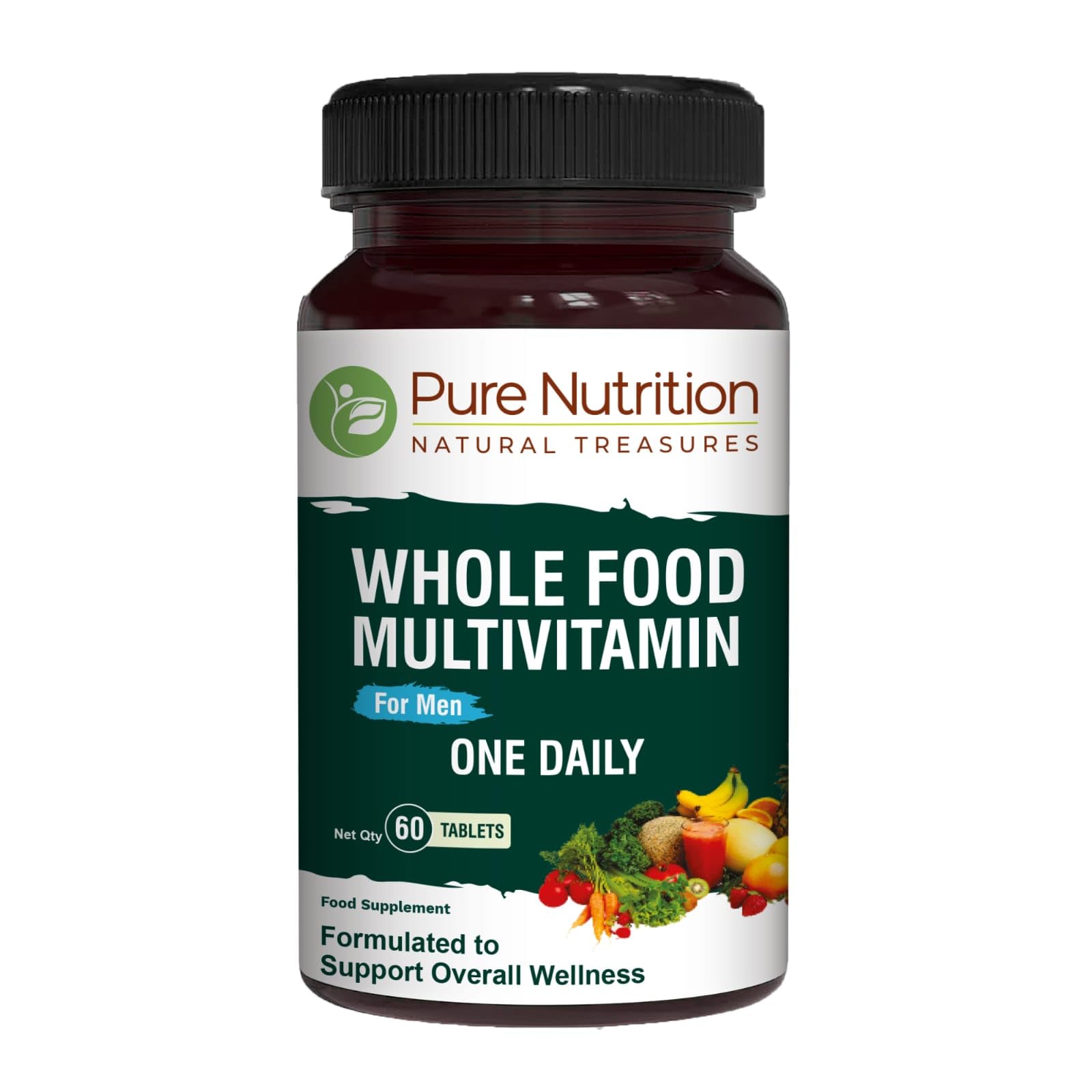 Pure Nutrition Natural Treasures bouteille: soutien potentiel à l'énergie quotidienne grâce aux ingrédients naturels