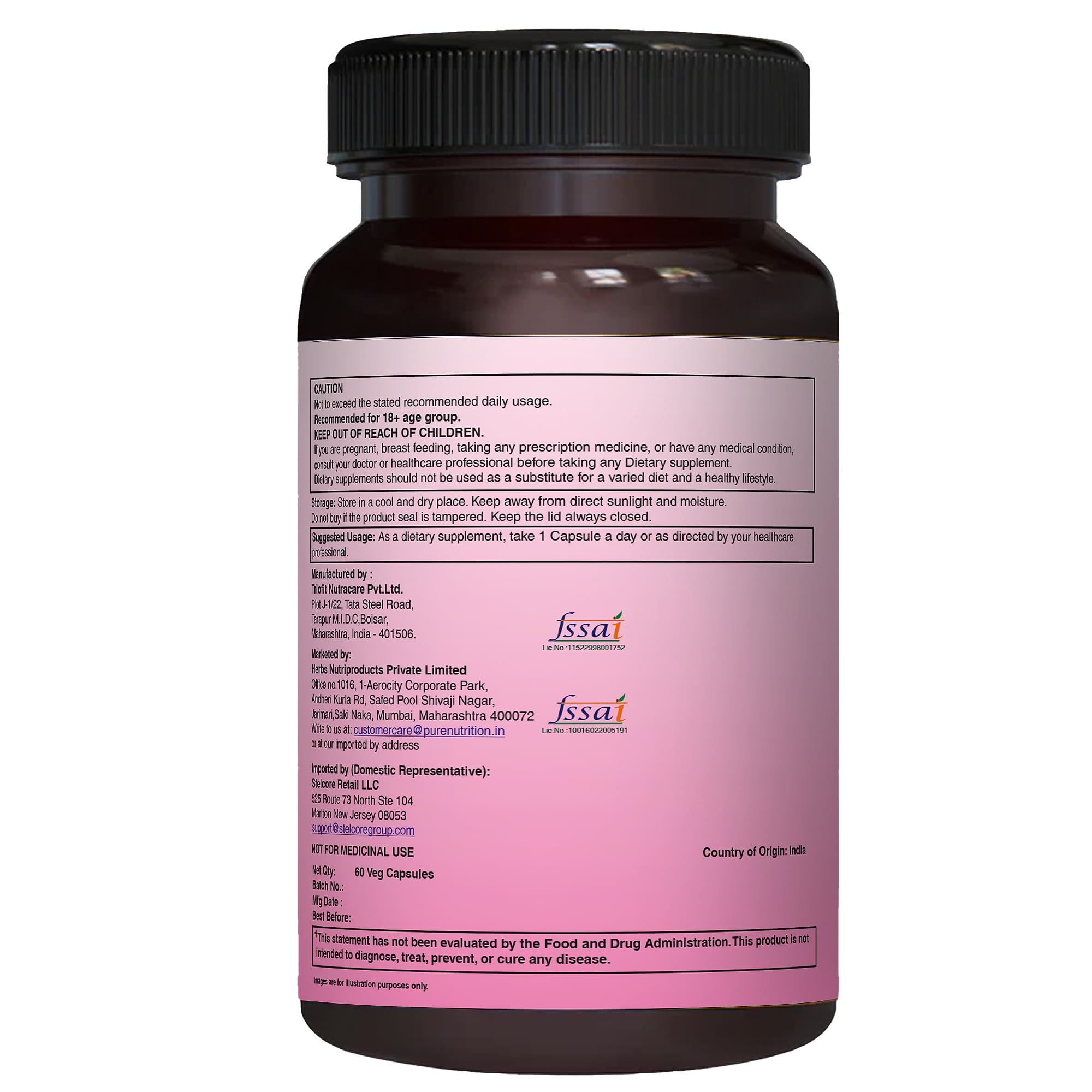 Utilisation quotidienne facile avec Pure Nutrition Natural Treasures.