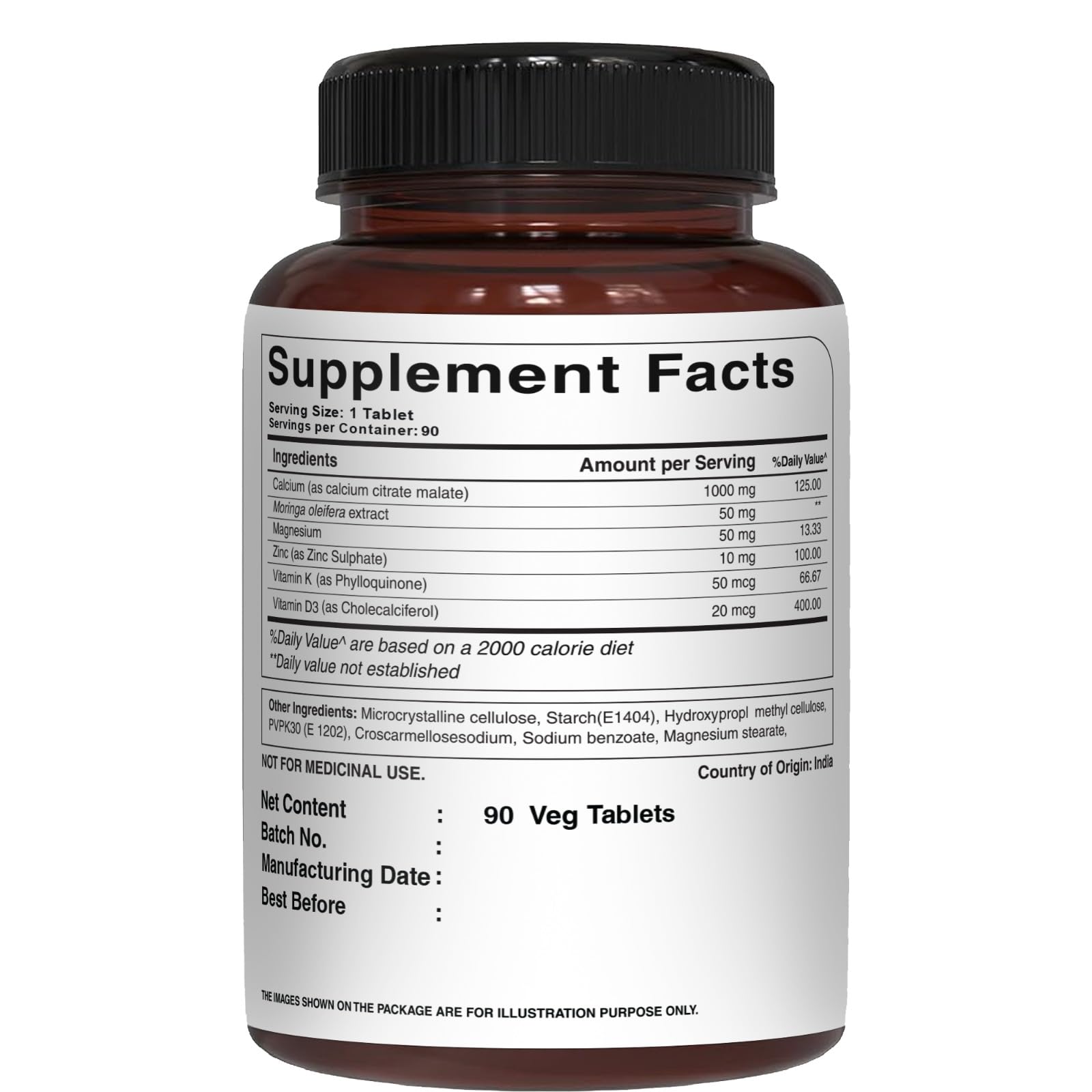 Vitamine K2 Pure Nutrition Natural Treasures, coordination du calcium