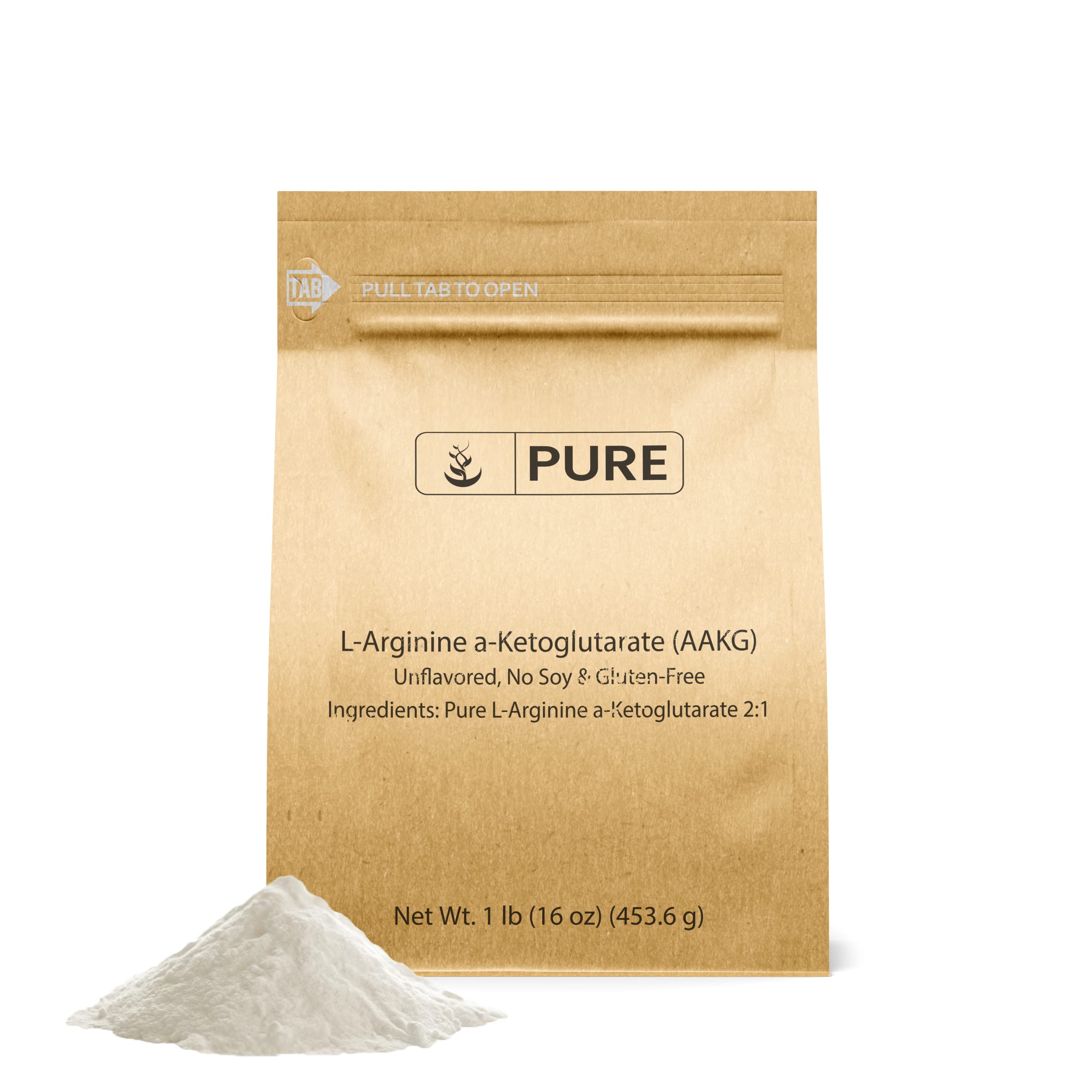 Poudre AAKG Pure Original Ingredients prête à être mélangée dans un smoothie protéiné.