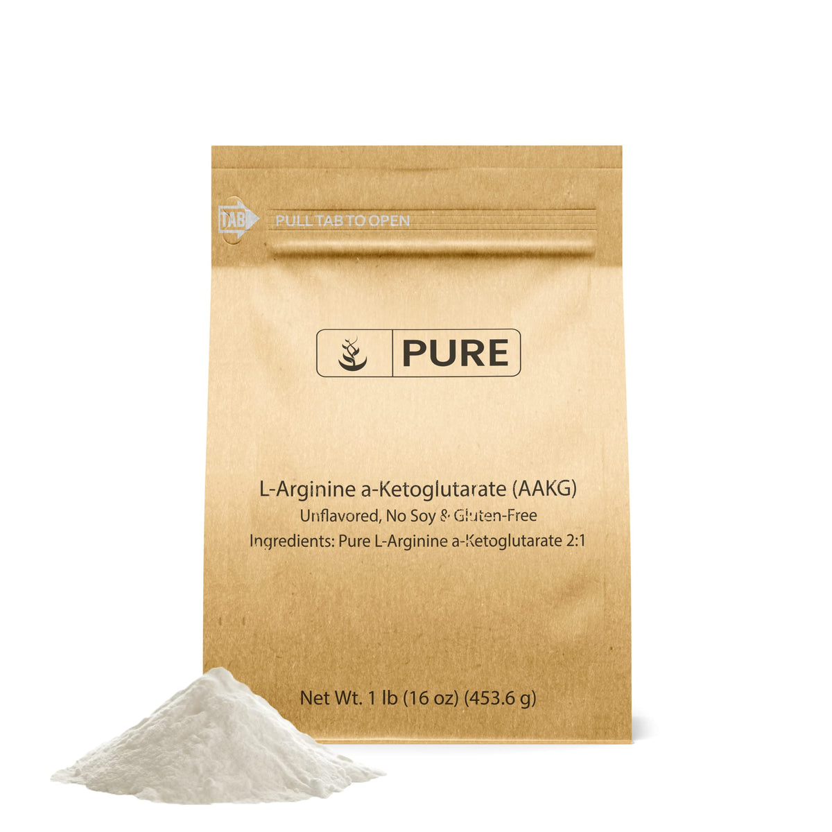 Poudre AAKG Pure Original Ingredients prête à être mélangée dans un smoothie protéiné.