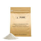 Poudre AAKG Pure Original Ingredients prête à être mélangée dans un smoothie protéiné.