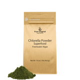 Pure Original Ingredients Chlorella Poudre — emballage 16oz, pratique pour démarrer votre routine.