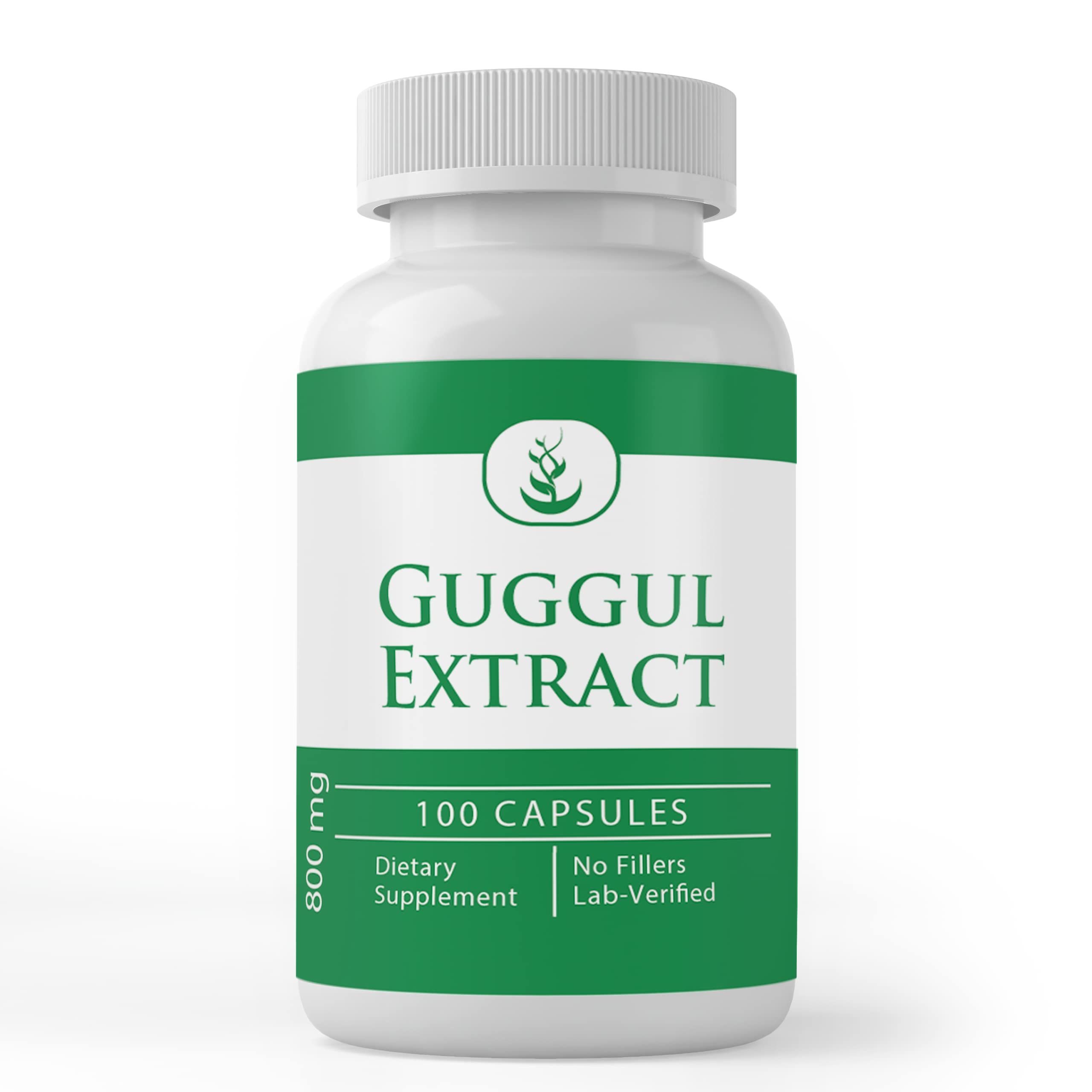 Bouteille PURE ORIGINAL INGREDIENTS Guggul Extract, capsules prêtes à l’emploi pour usage quotidien.