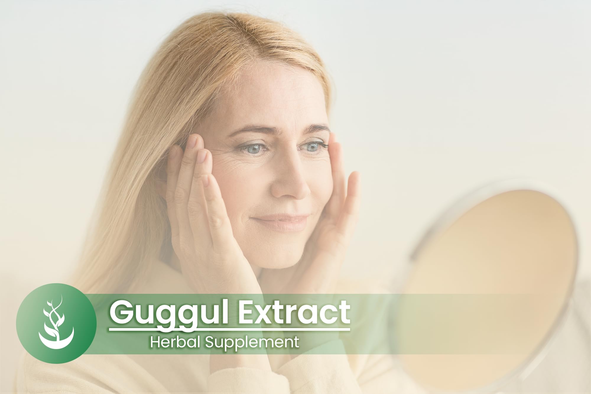 Pilules dans un flacon clair de PURE ORIGINAL INGREDIENTS Guggul Extract.
