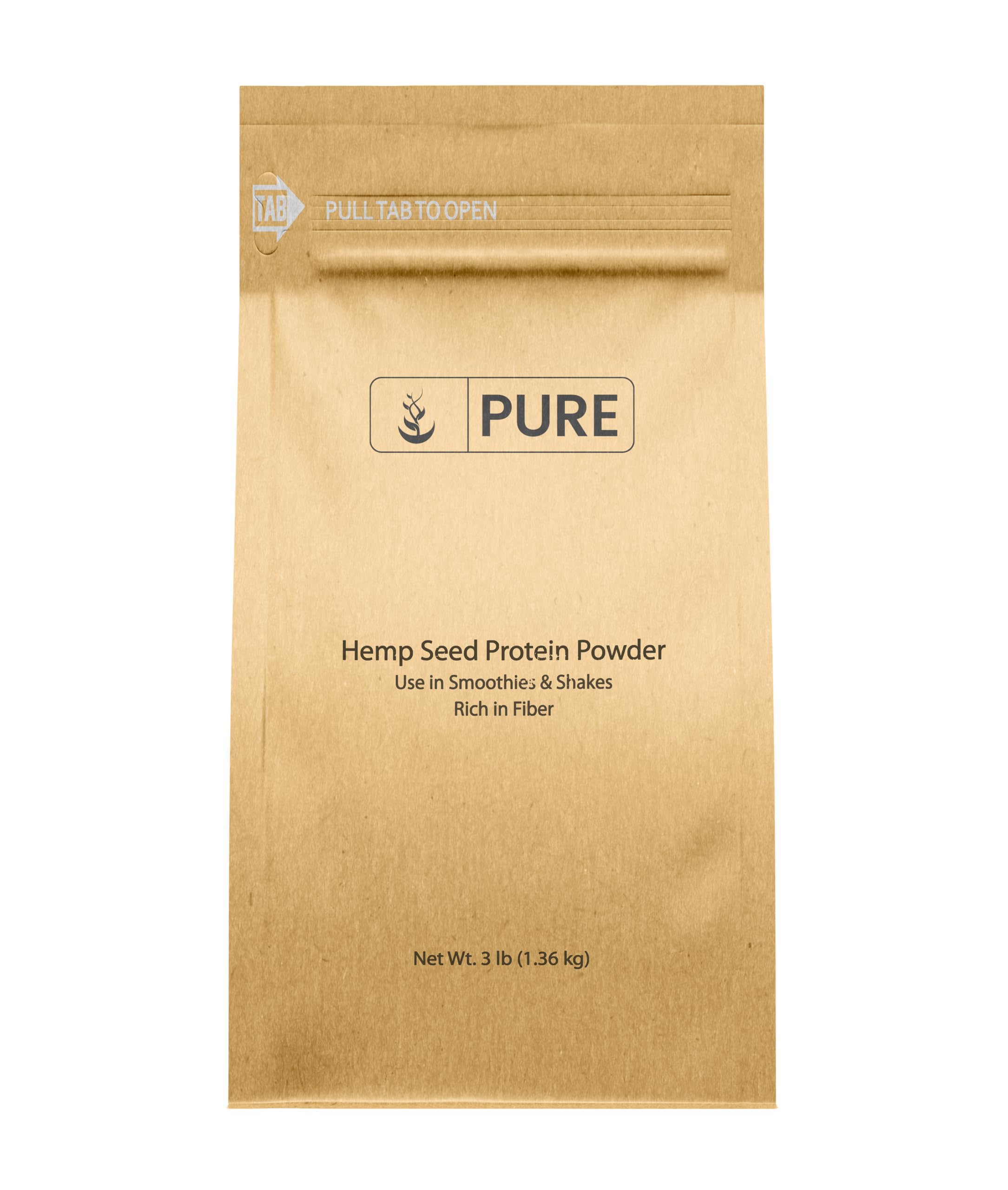Pure Original Ingredients, poudre protéine chanvre, parfaite pour smoothie protéiné et énergie durable