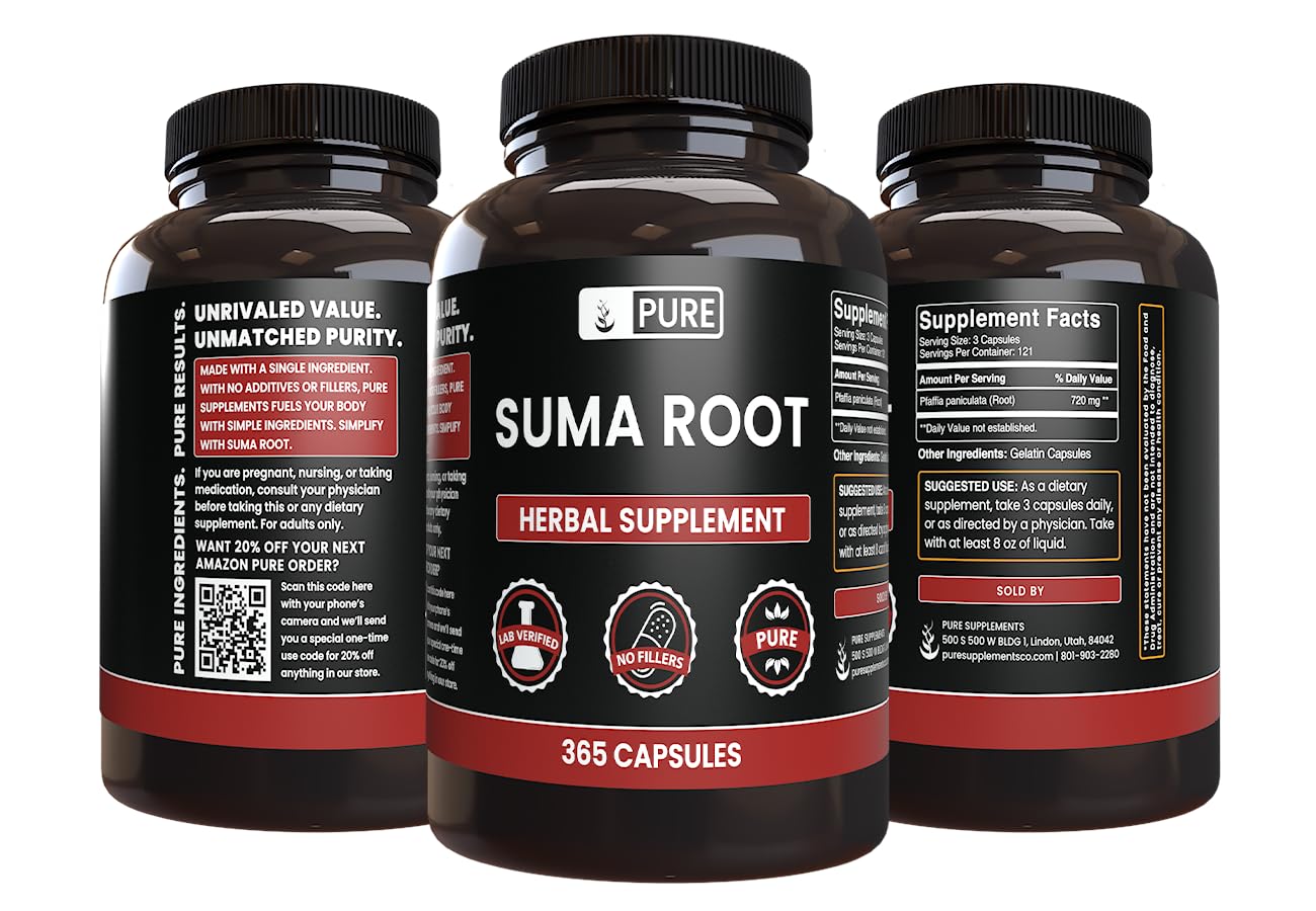 PURE ORIGINAL INGREDIENTS Suma Root – Boîte-carton prête à l'achat