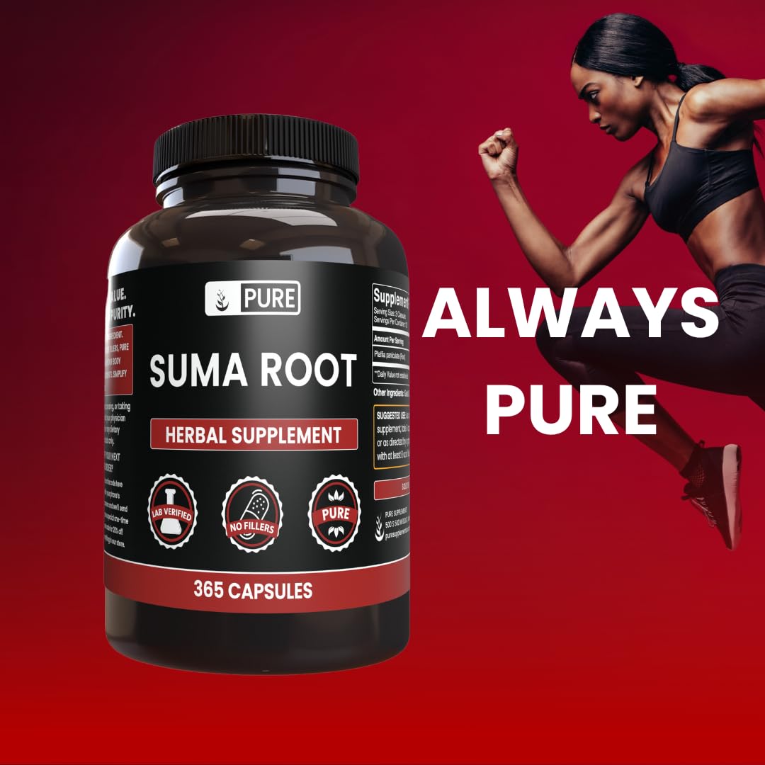 PURE ORIGINAL INGREDIENTS Suma Root – Tableau des ingrédients simples et transparents