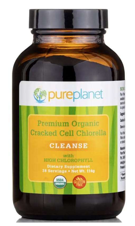 Pure Planet Chlorelle à cellules cassées – poudre idéale pour smoothies nutritifs.
