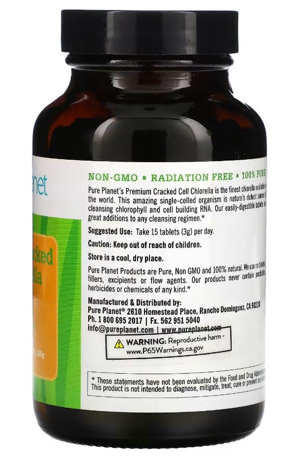 Pure Planet Chlorelle biologique — emballage pratique et respectueux de l’environnement.
