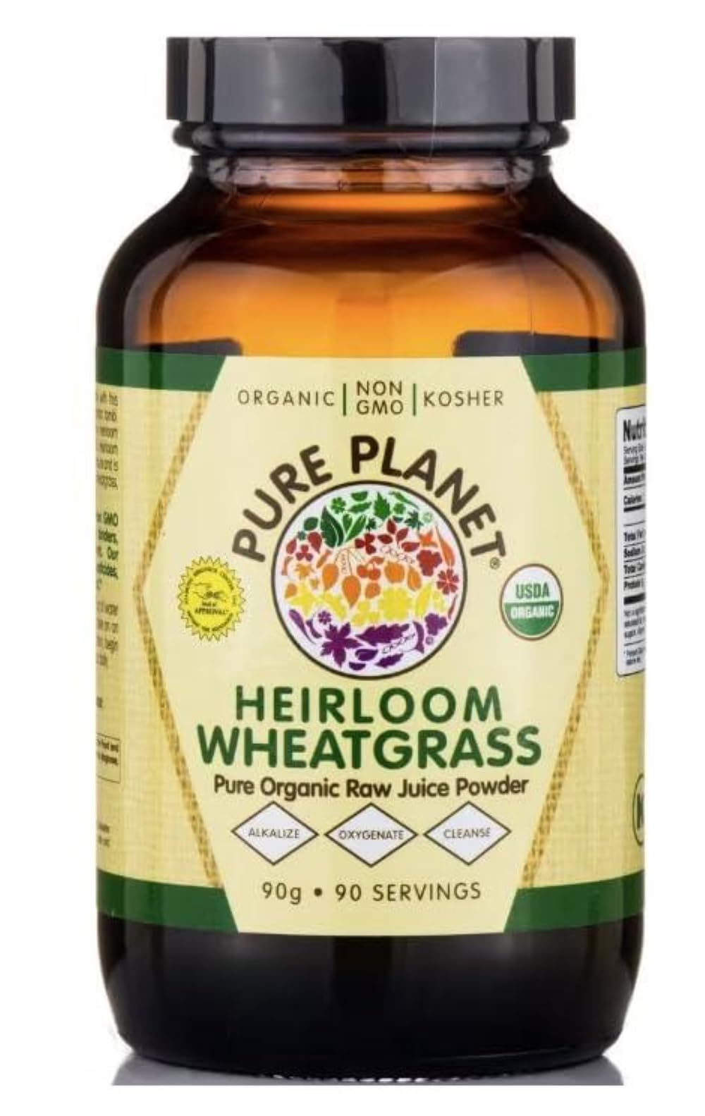 PURE PLANET Herbe de blé Héritage dans un verre, énergie naturelle et soutien digestif.