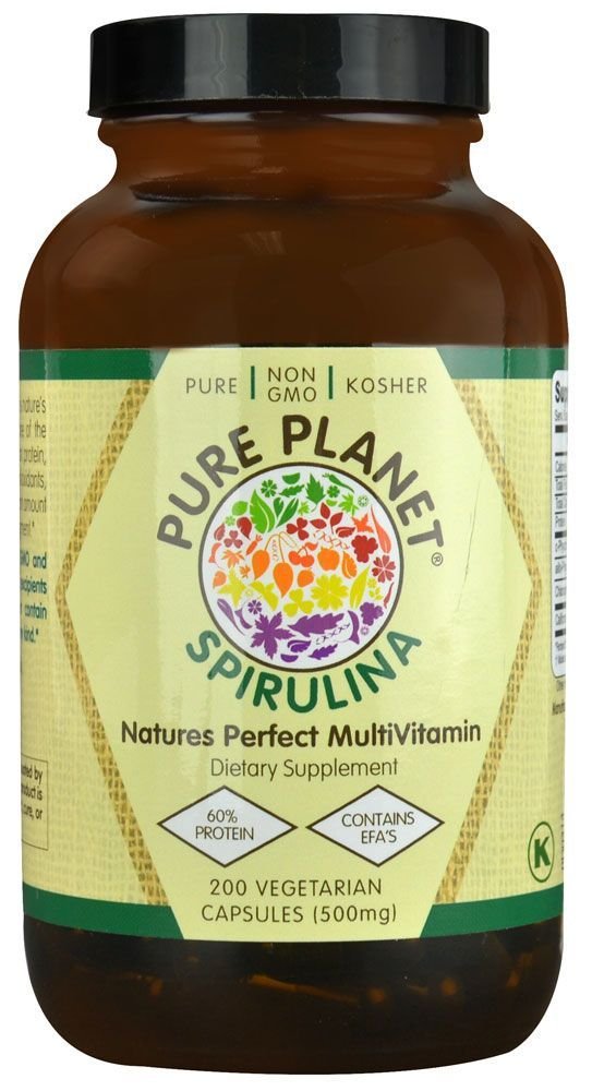 Pure Planet Spiruline – bouteille: source naturelle de protéines et nutriments.
