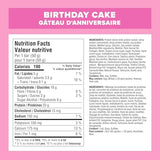 Pure Protein barre emballée gateau-anniversaire parfaite à emporter pour une pause rapide.