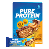 Pure Protein barres chocolat beurre cacahuete emballage réutilisable, snack pratique en déplacement
