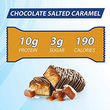 Texture cremeuse des barres Pure Protein chocolat sel caramel, douceur agréable.