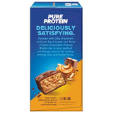 Barre Pure Protein goût chocolat cacahuète, texture délicieuse et rassasiante.