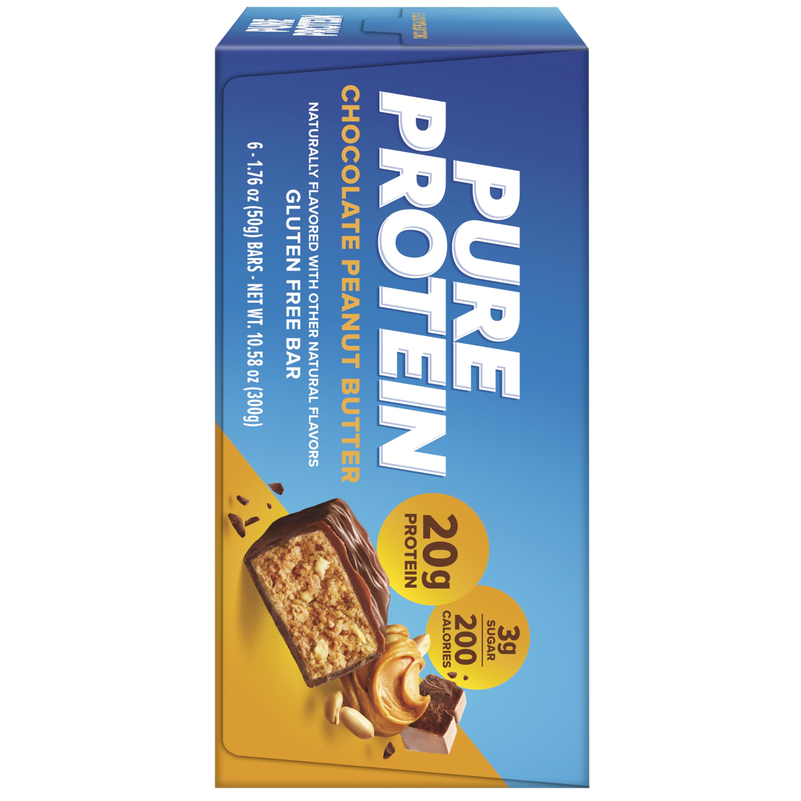 Barre Pure Protein sans gluten, option adaptée au régime.