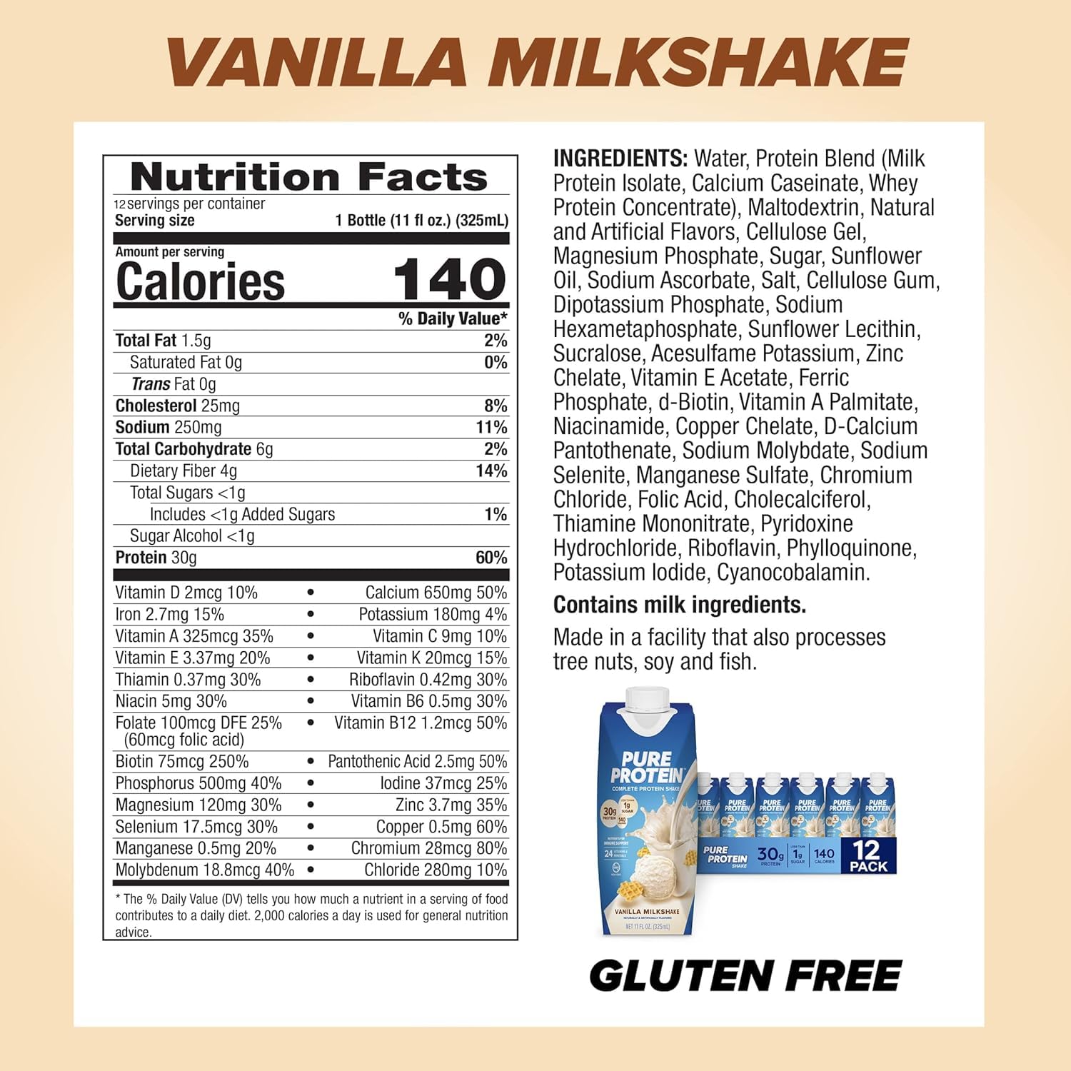 Pure Protein: boisson prête à boire 11 oz, pratique en déplacement