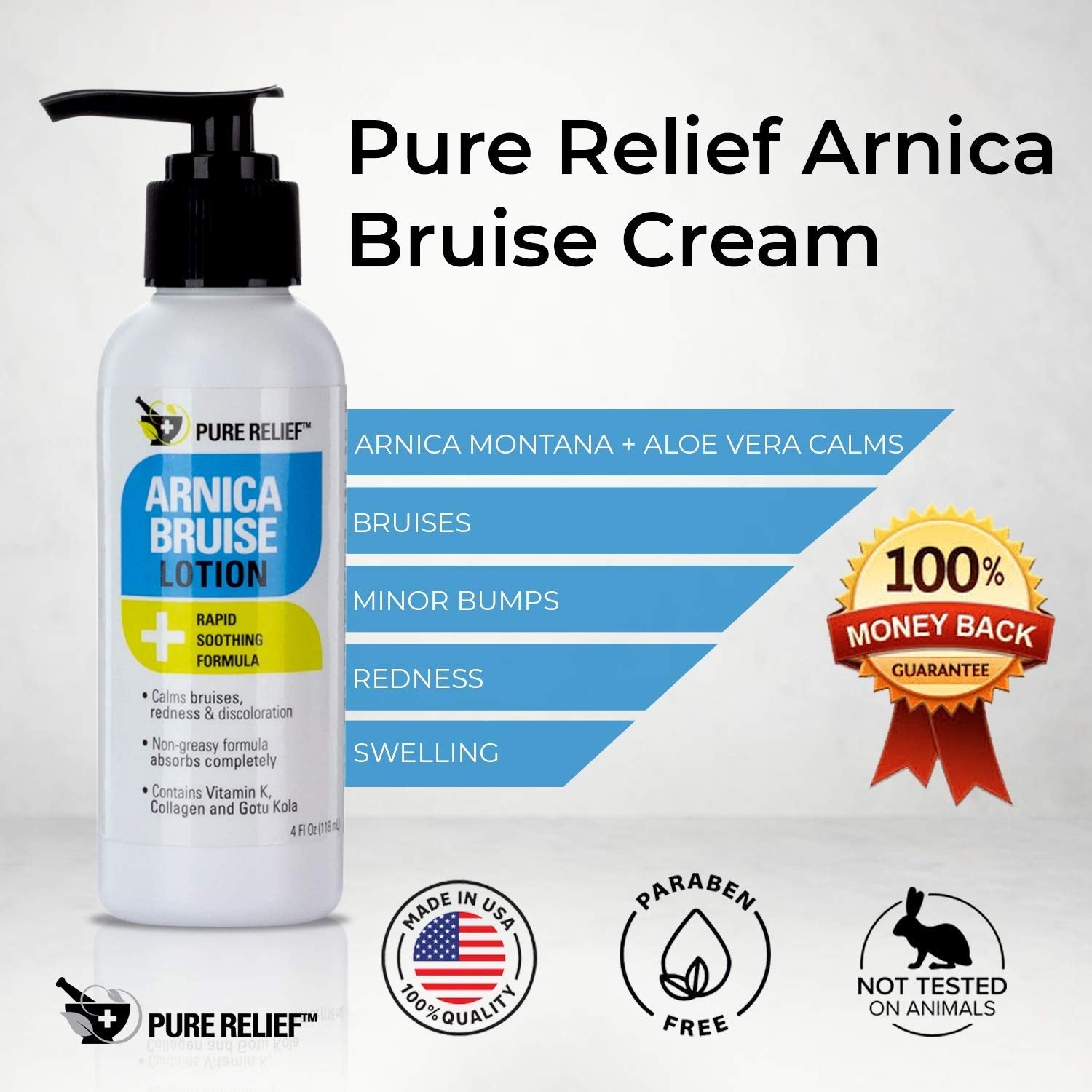 Pure Relief Arnica – Ingrédients naturels et soutien cutane apres une blessure mineure.
