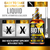 Flacon Pure Research Biotine et Collagène – goût framboise et texture douce.
