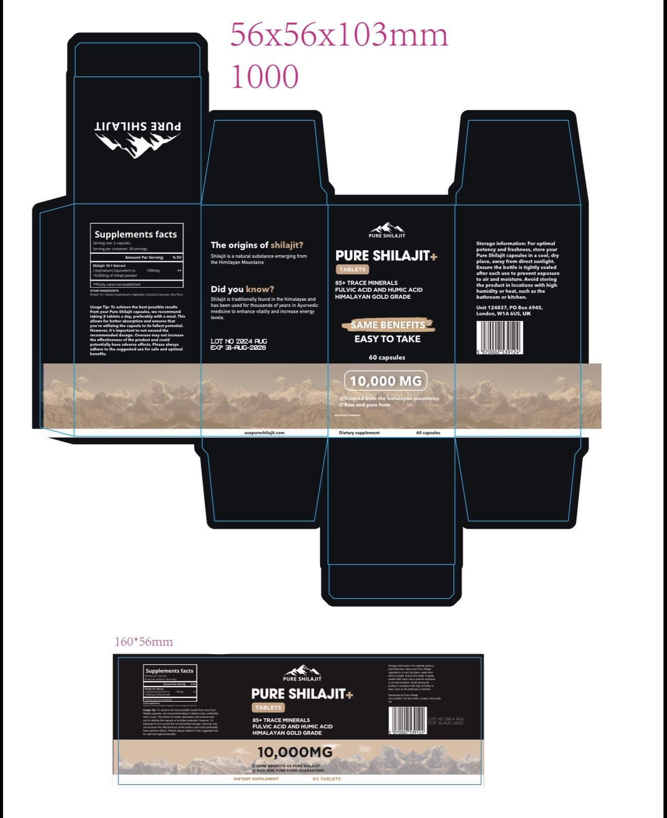 Pure Shilajit – format voyage, facile à transporter.