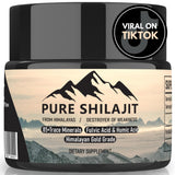 Pure Shilajit résine dans bouteille, énergie naturelle et vitalité au quotidien.