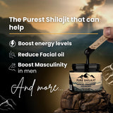 Portion Visible de Pure Shilajit, dosage pratique pour énergie soutenue.