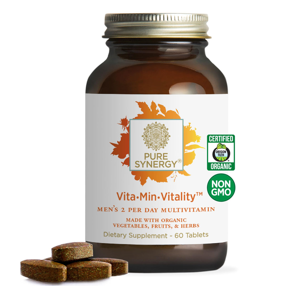 Pure Synergy Bouteille Vitalité, flacon visible pour énergie naturelle et routine quotidienne.