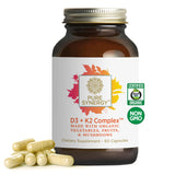 Pure Synergy D3 K2 Complex – capsules, soutien potentiel pour la santé osseuse et immunitaire.
