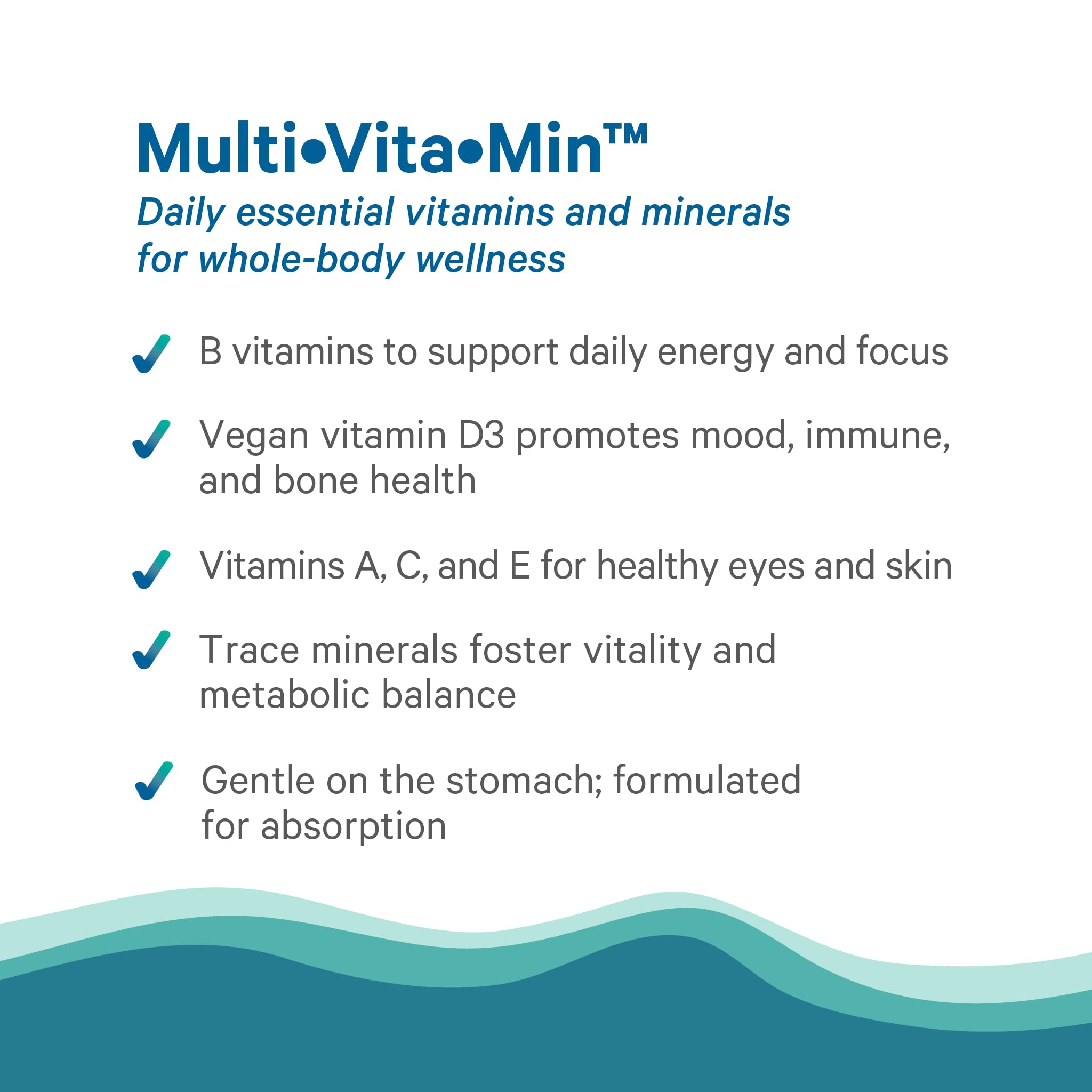 Pure Synergy Multi Vitamine : liste d'ingrédients bio et non-GMO.