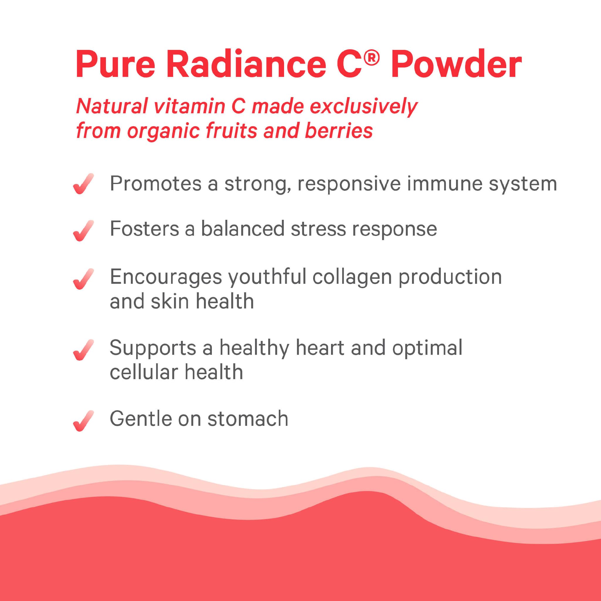 Pure Synergy Pure Radiance C acerola bio, fruits riches en antioxydants pour une saveur légère