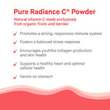 Pure Synergy Pure Radiance C — ingrédients biologiques visibles et formulation naturelle.