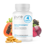 Pure Therapro Rx B Complexe – bouteille montrant l'emballage, soutien potentiel d'énergie quotidienne.