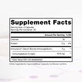 Pure Therapro Rx Elite IgG, étiquette claire, formule sans lactose.