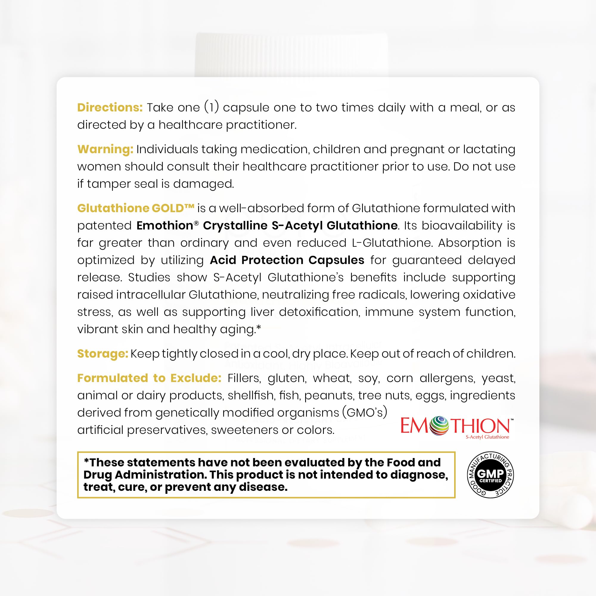 Étiquette Pure Therapro Rx sans OGM ni additifs