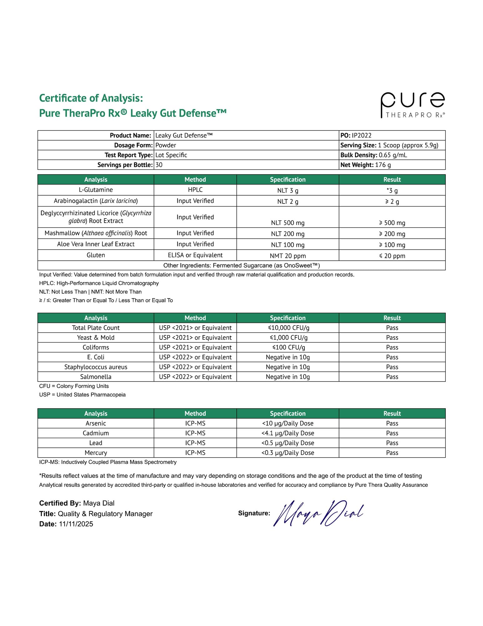 Pure Therapro Rx Leaky Gut Defense, mode d’emploi rapide et pratique.