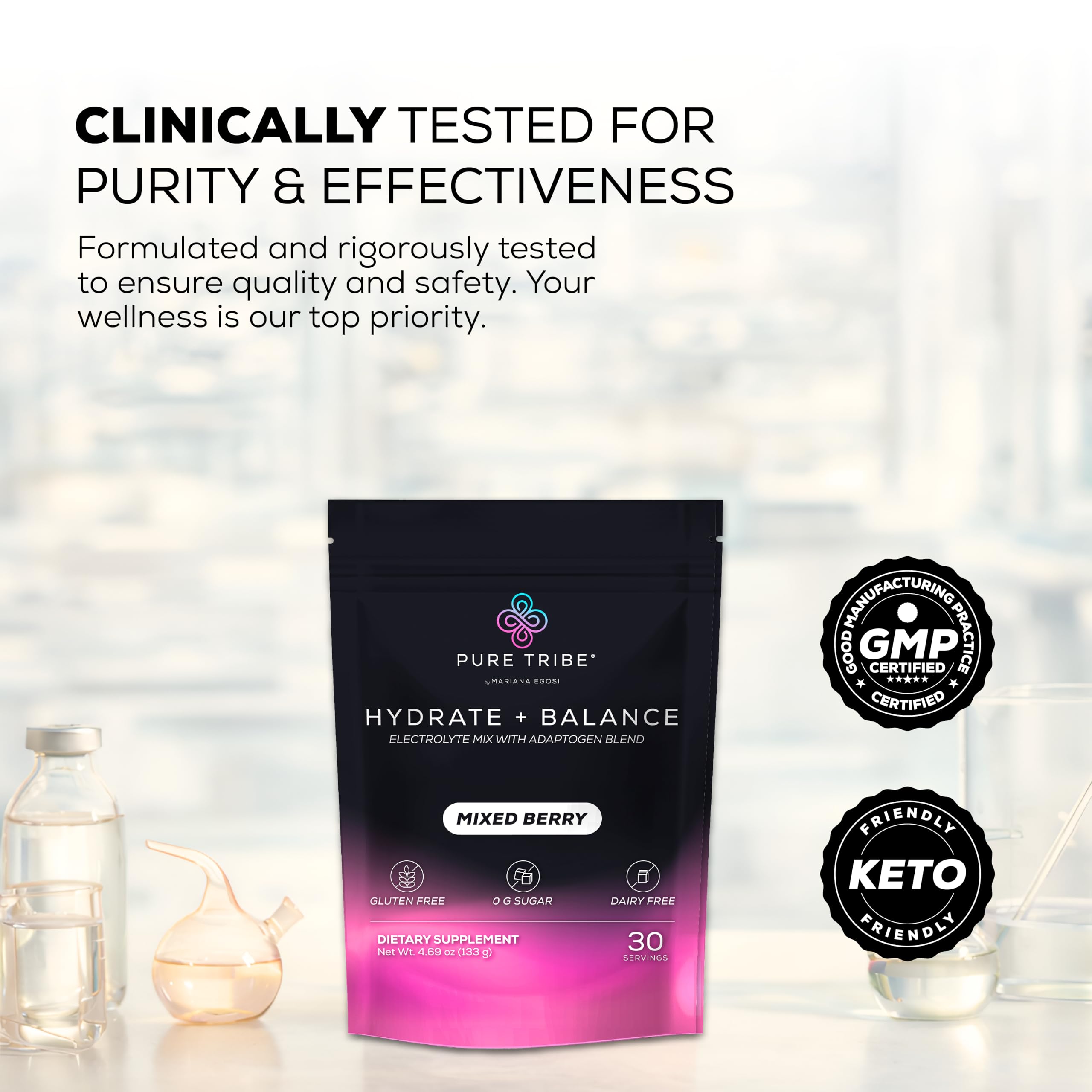 Pure Tribe, adaptogènes astragalus et schisandra pour la résilience.